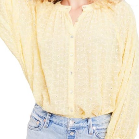 Free People Down from the Clouds Peasant Top, M - Picture 8 of 8